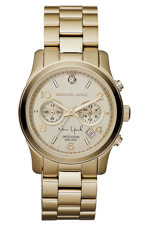 all gold michael kors watch men& 39|Michael Kors runway chronograph watch.